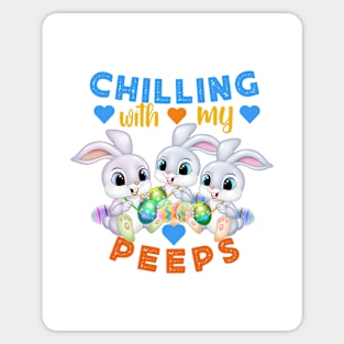 Chilling with my peeps Sticker